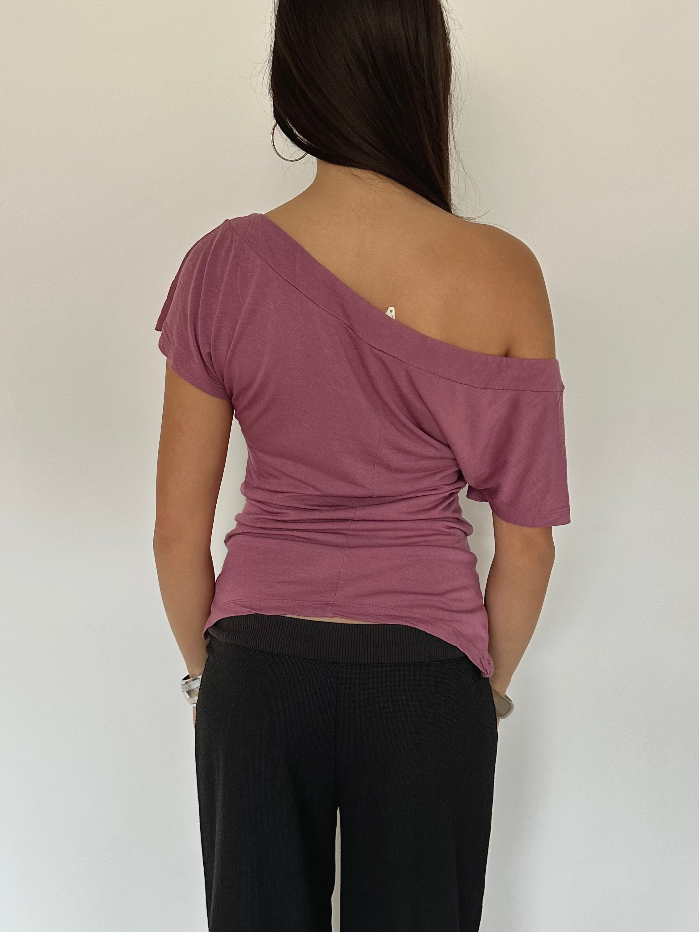 off shoulder tee — size s