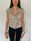pea coat style top — size xs/s