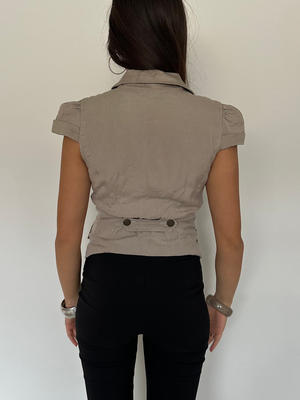 pea coat style top — size xs/s