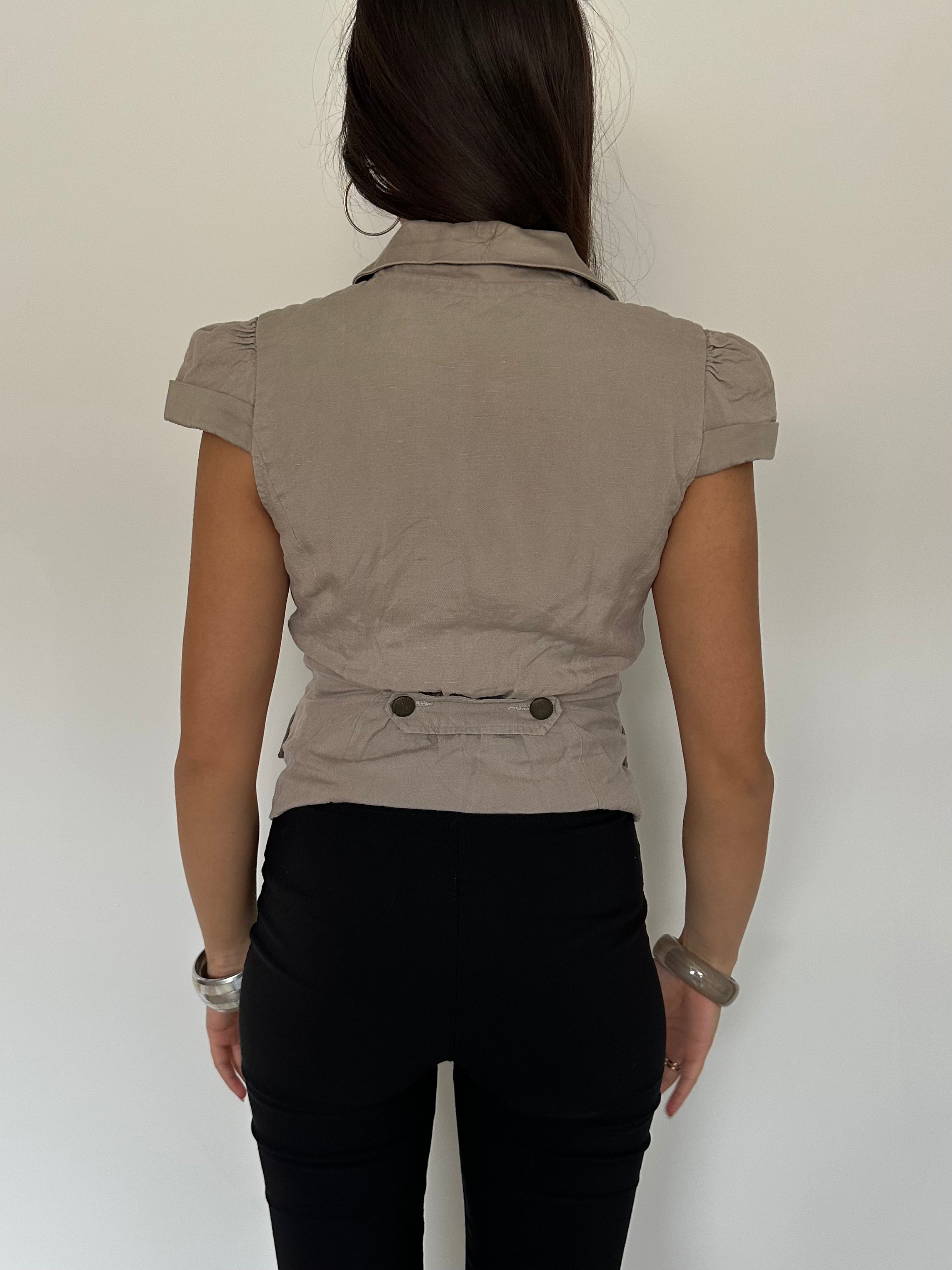 pea coat style top — size xs/s