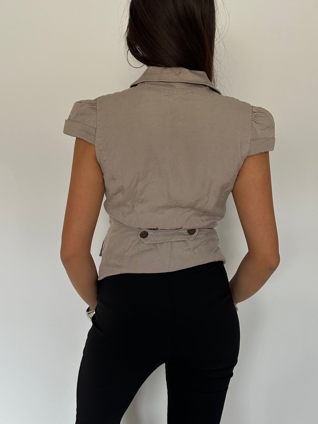 pea coat style top — size xs/s