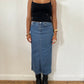 90's Long Denim Skirt | Size M