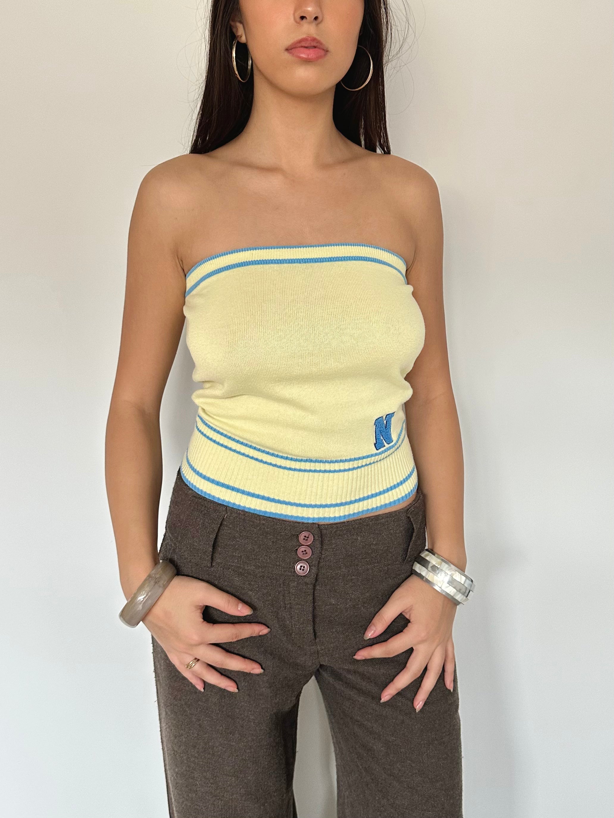 knit tube top — size s