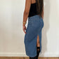 90's Long Denim Skirt | Size M