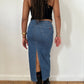 90's Long Denim Skirt | Size M