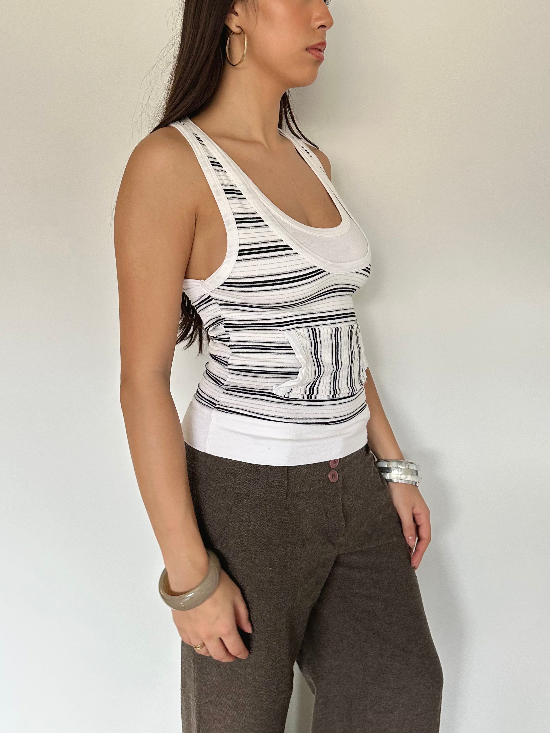 stripe tank top — size xs/s