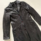 90's Leather Trench Jacket - Size S