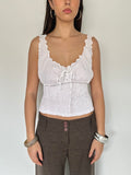 boho milkmaid top — size s