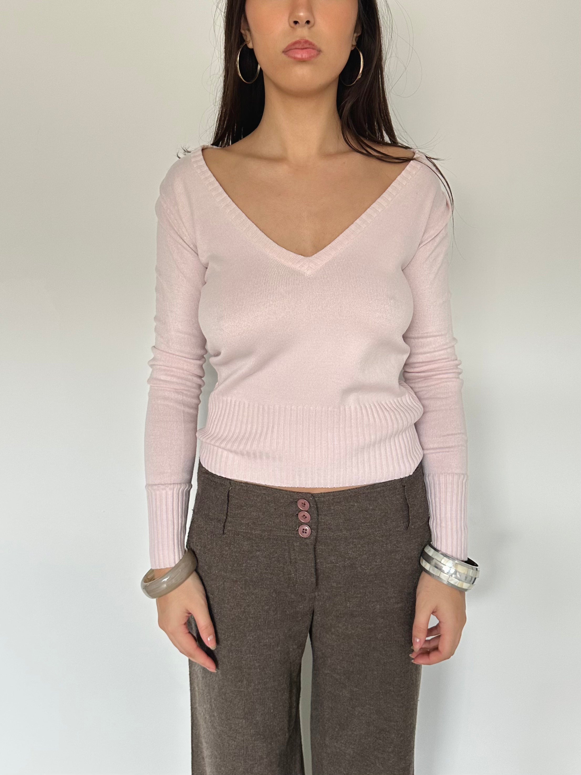 v-neck knit jumper — size s