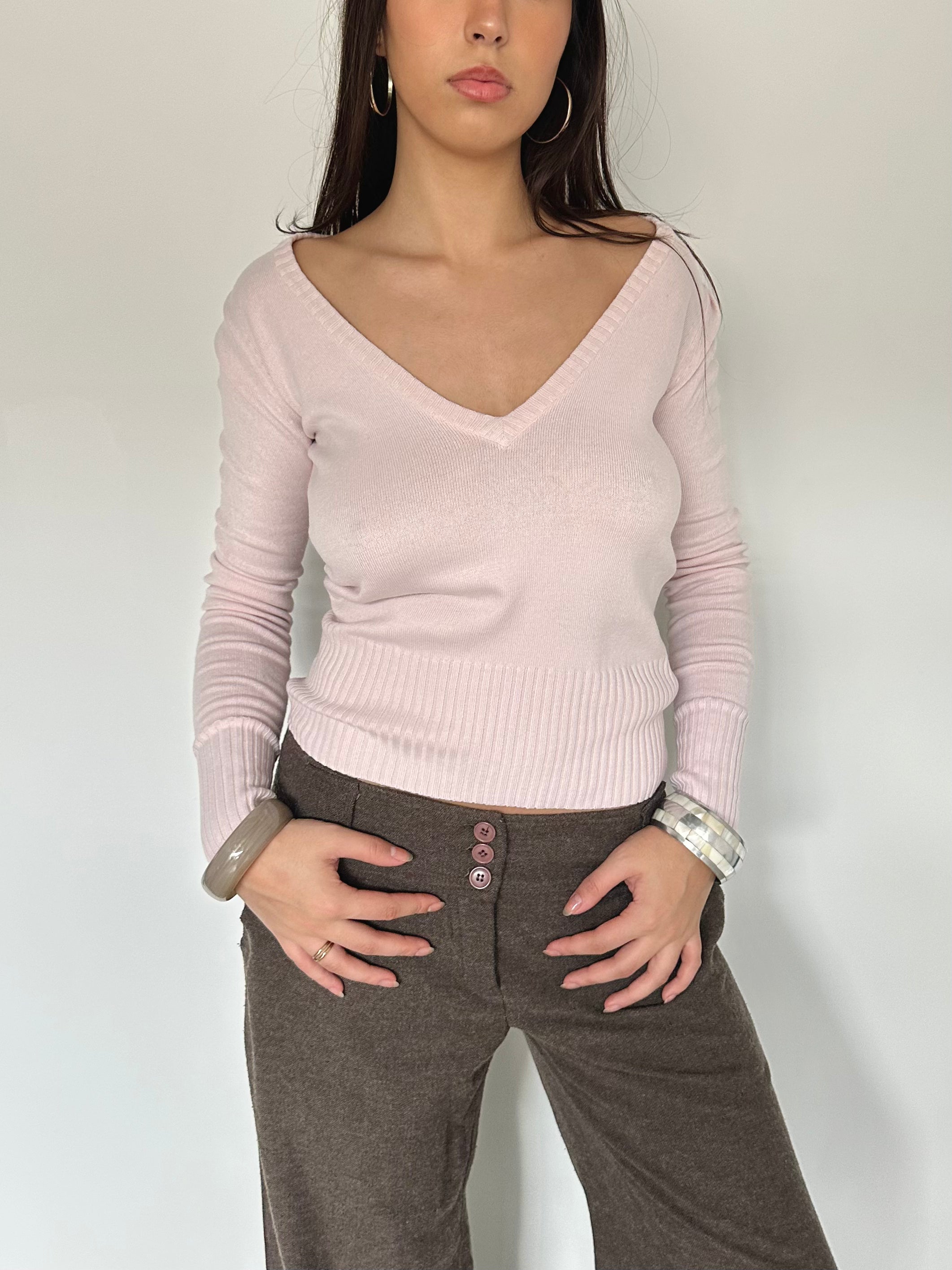 v-neck knit jumper — size s