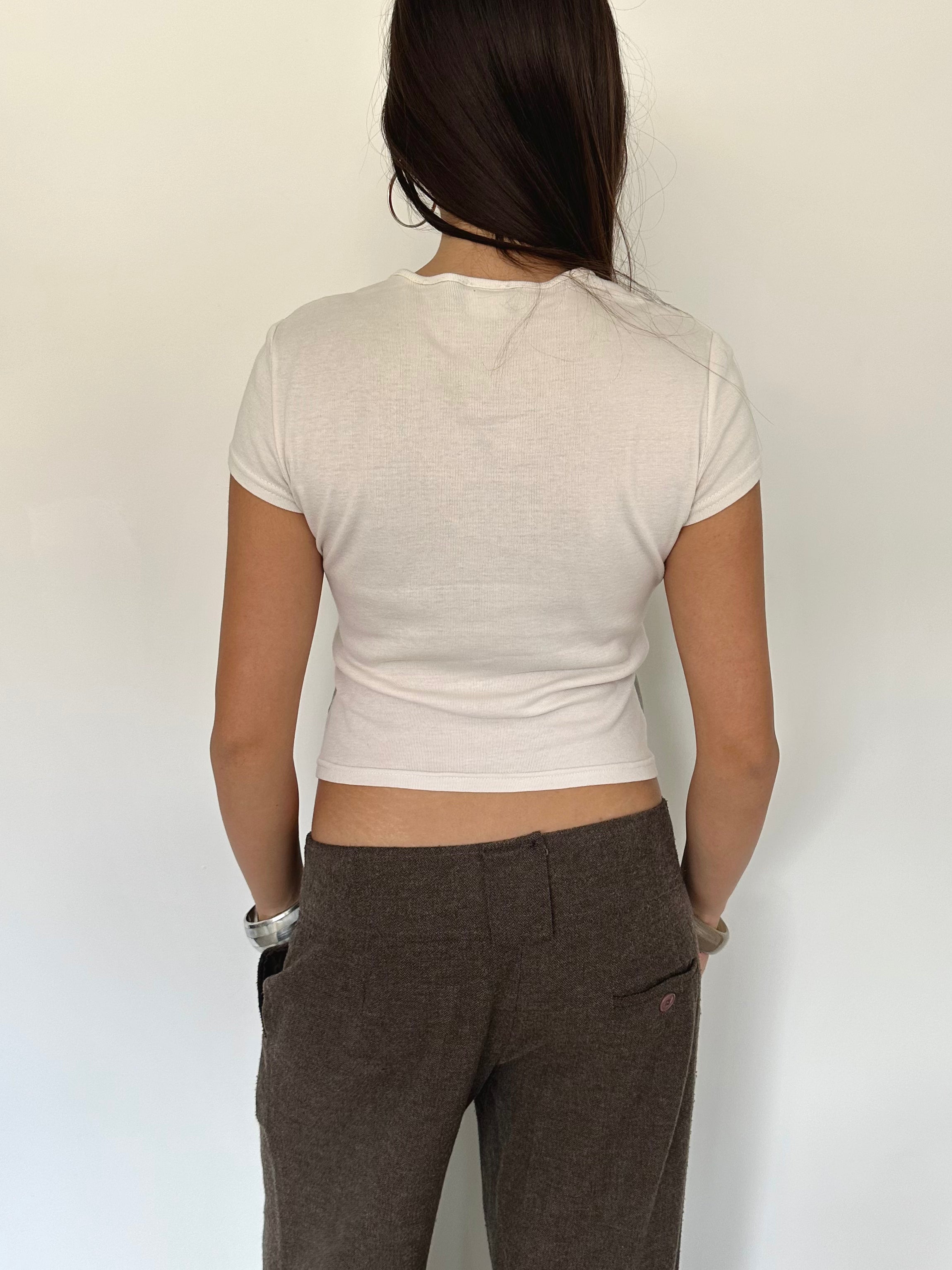 morgan baby tee — size xs/s