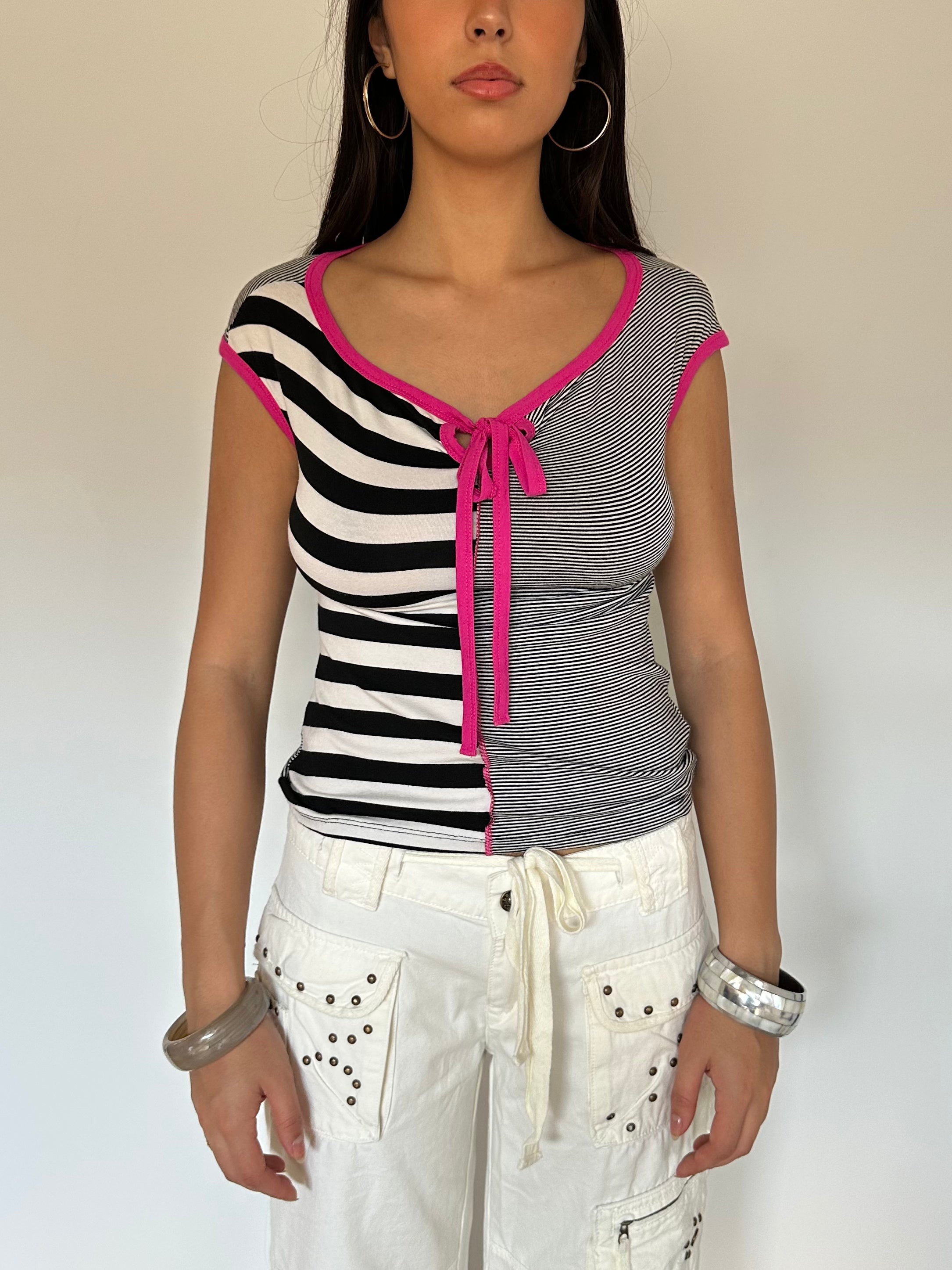stripe tee — size s