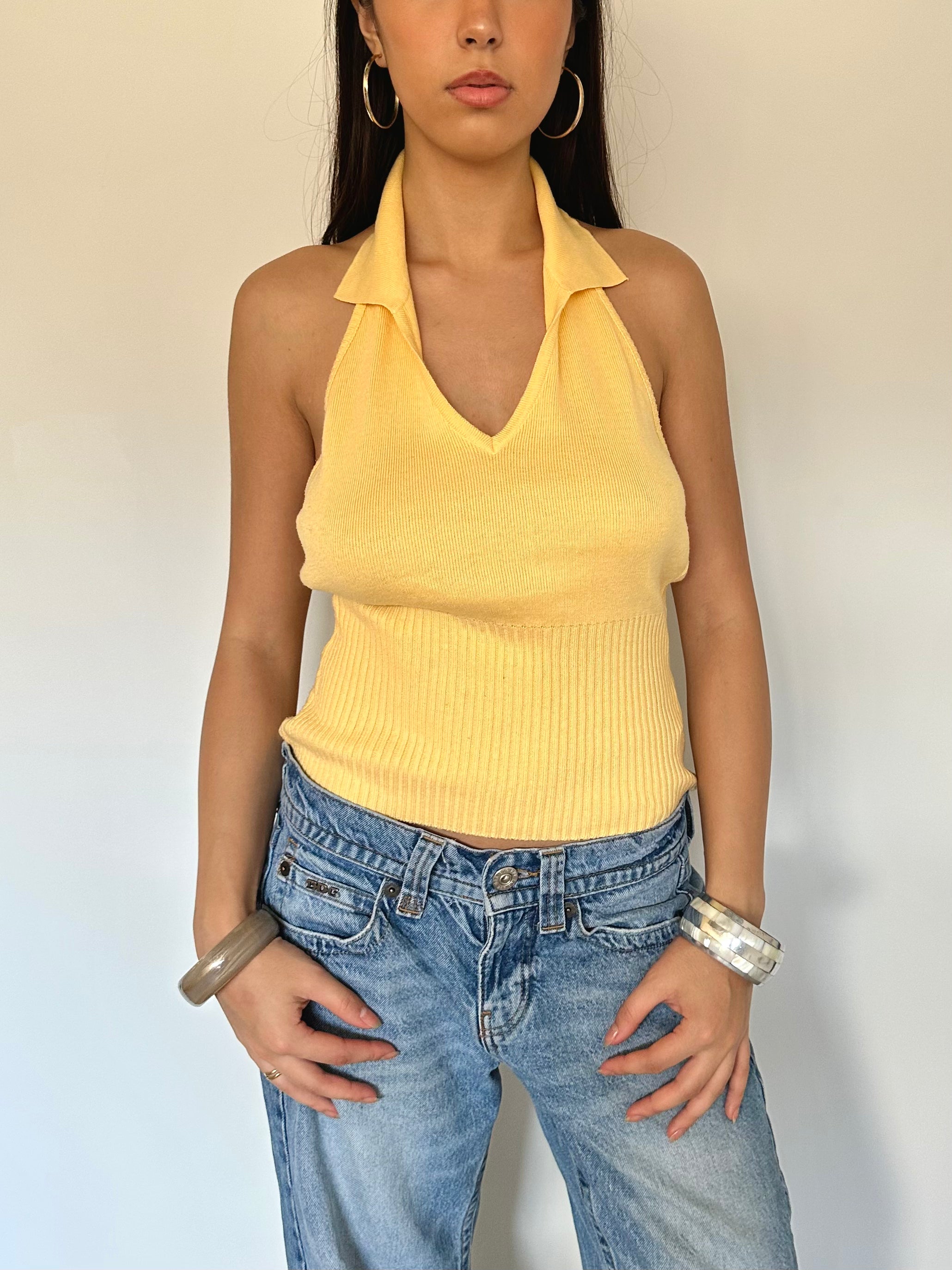 knit halter — size s
