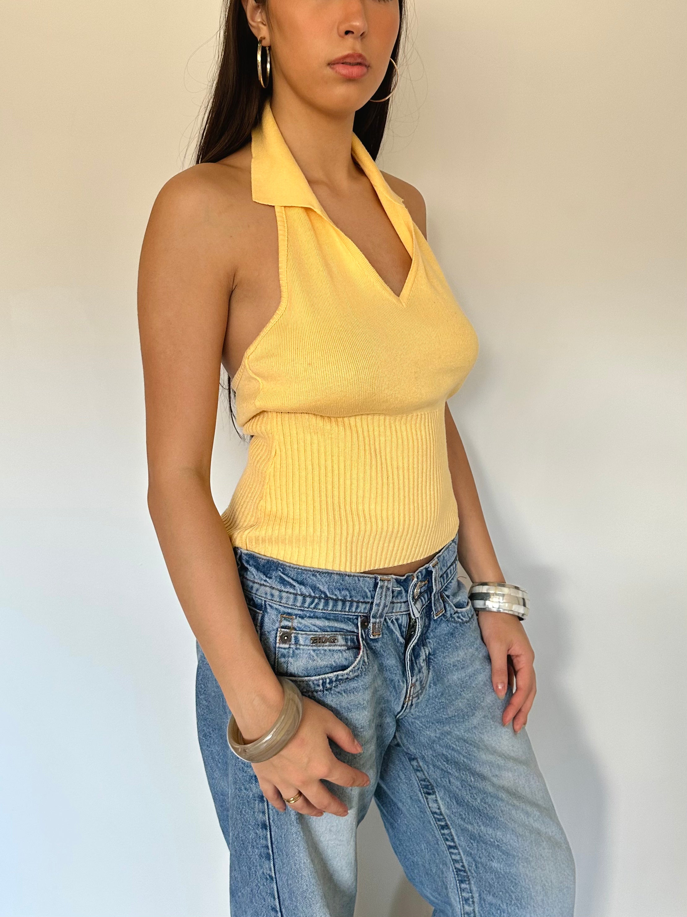 knit halter — size s
