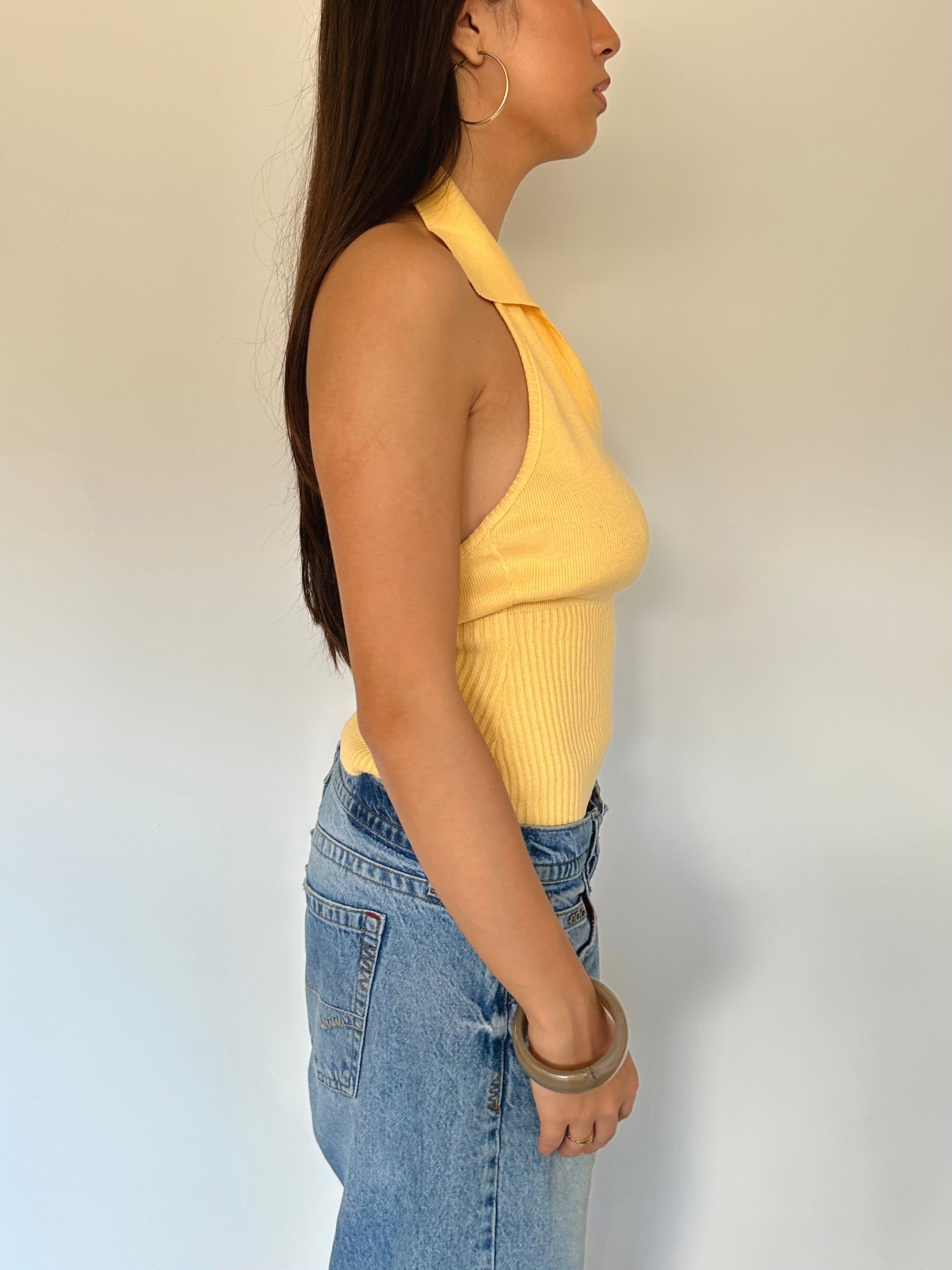knit halter — size s