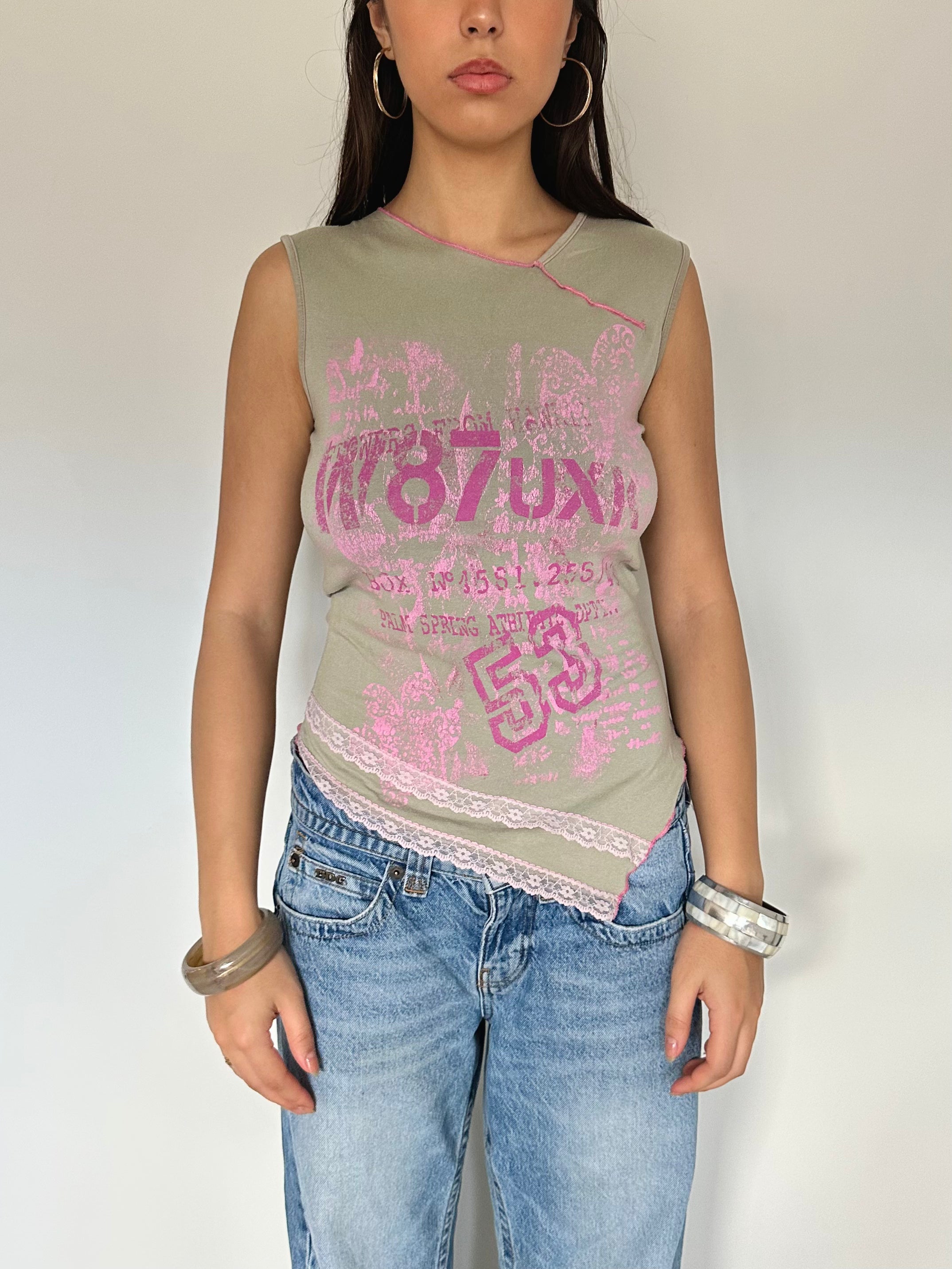 asymmetric tank top — size s
