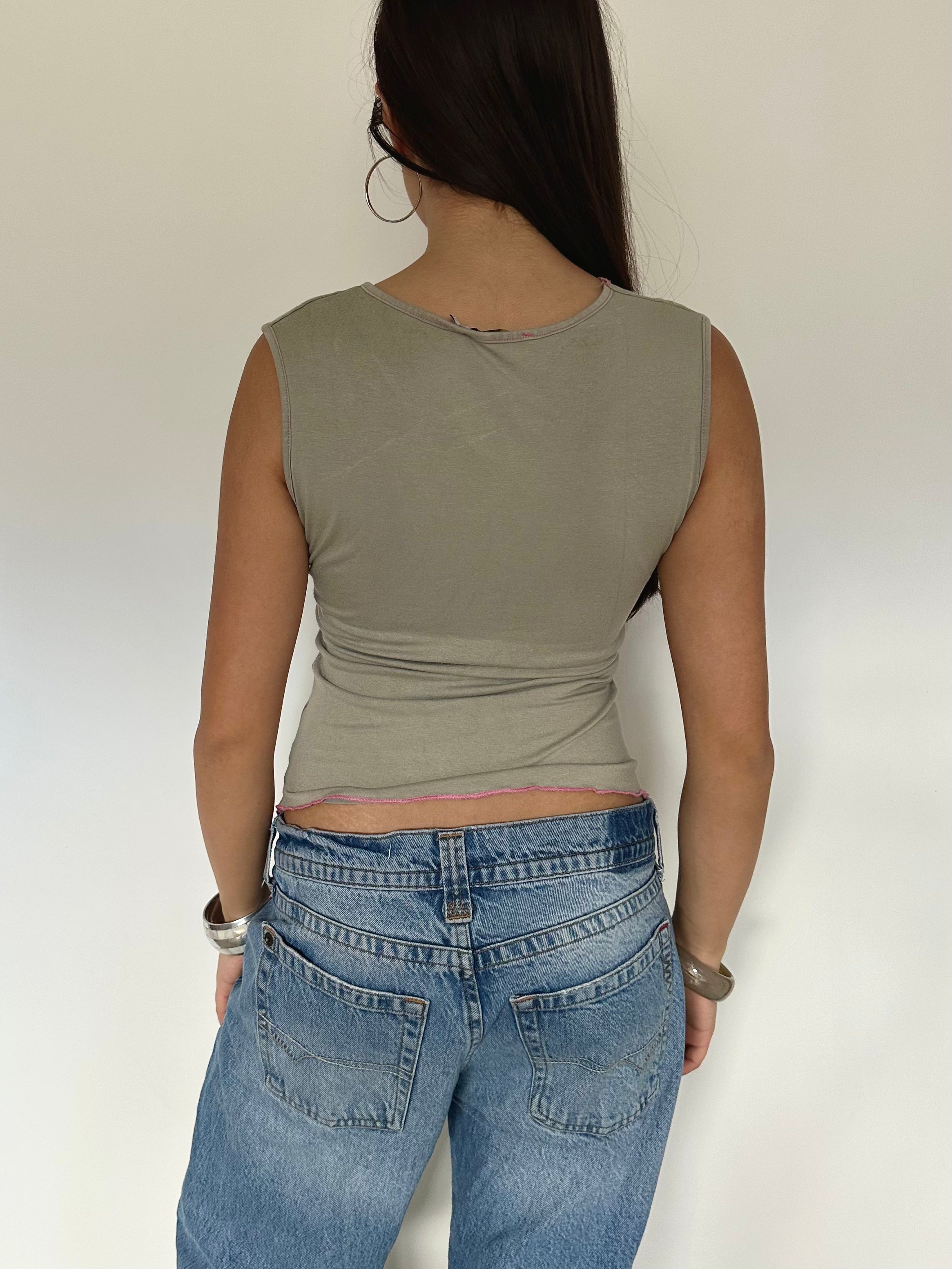 asymmetric tank top — size s