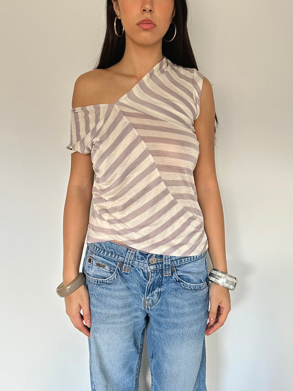 stripe knit top — size s/m