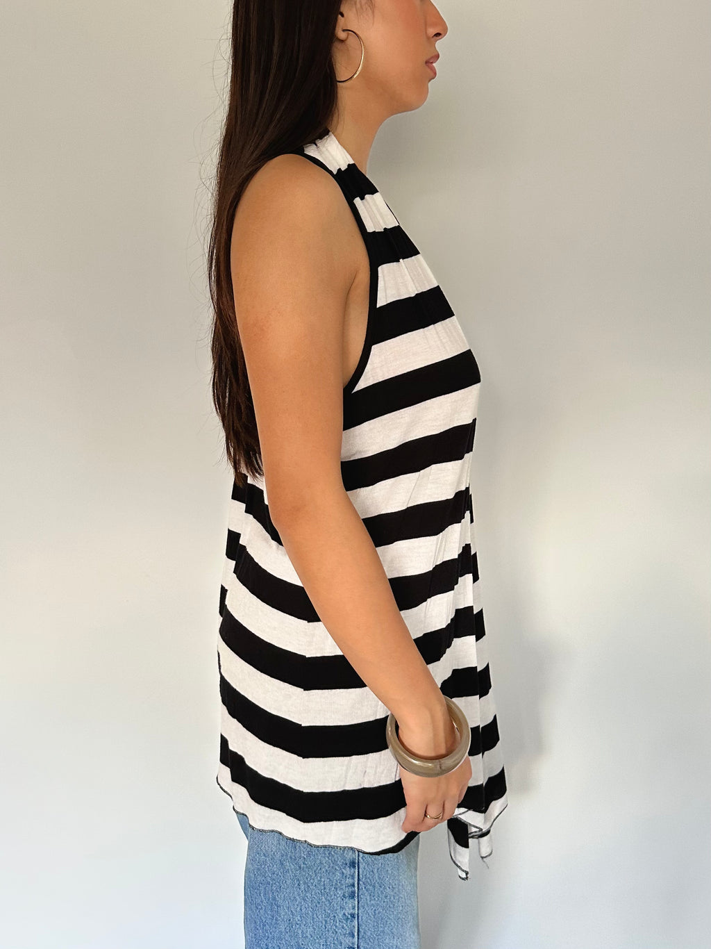 stripe cardigan — free size
