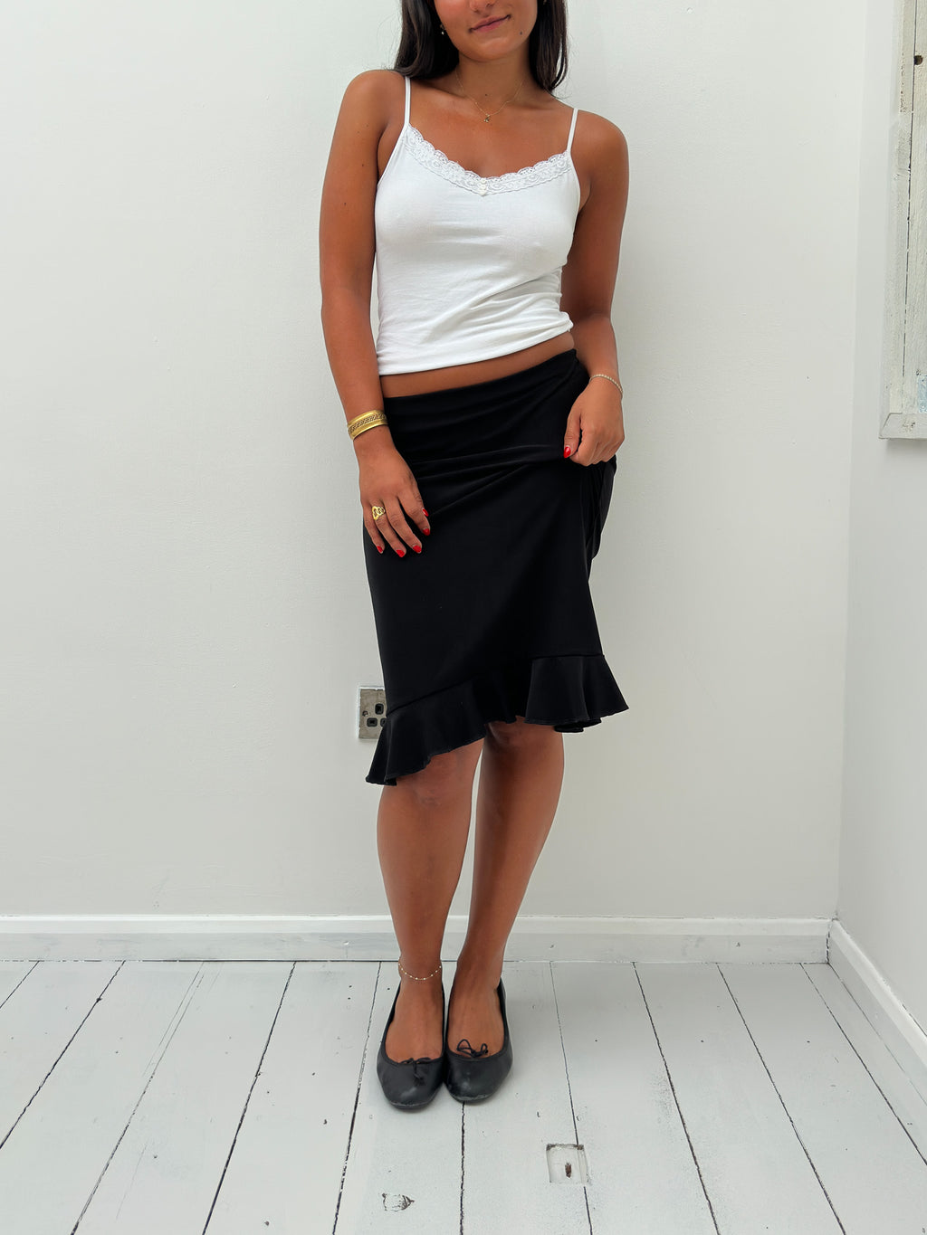 slinky midi skirt — size S