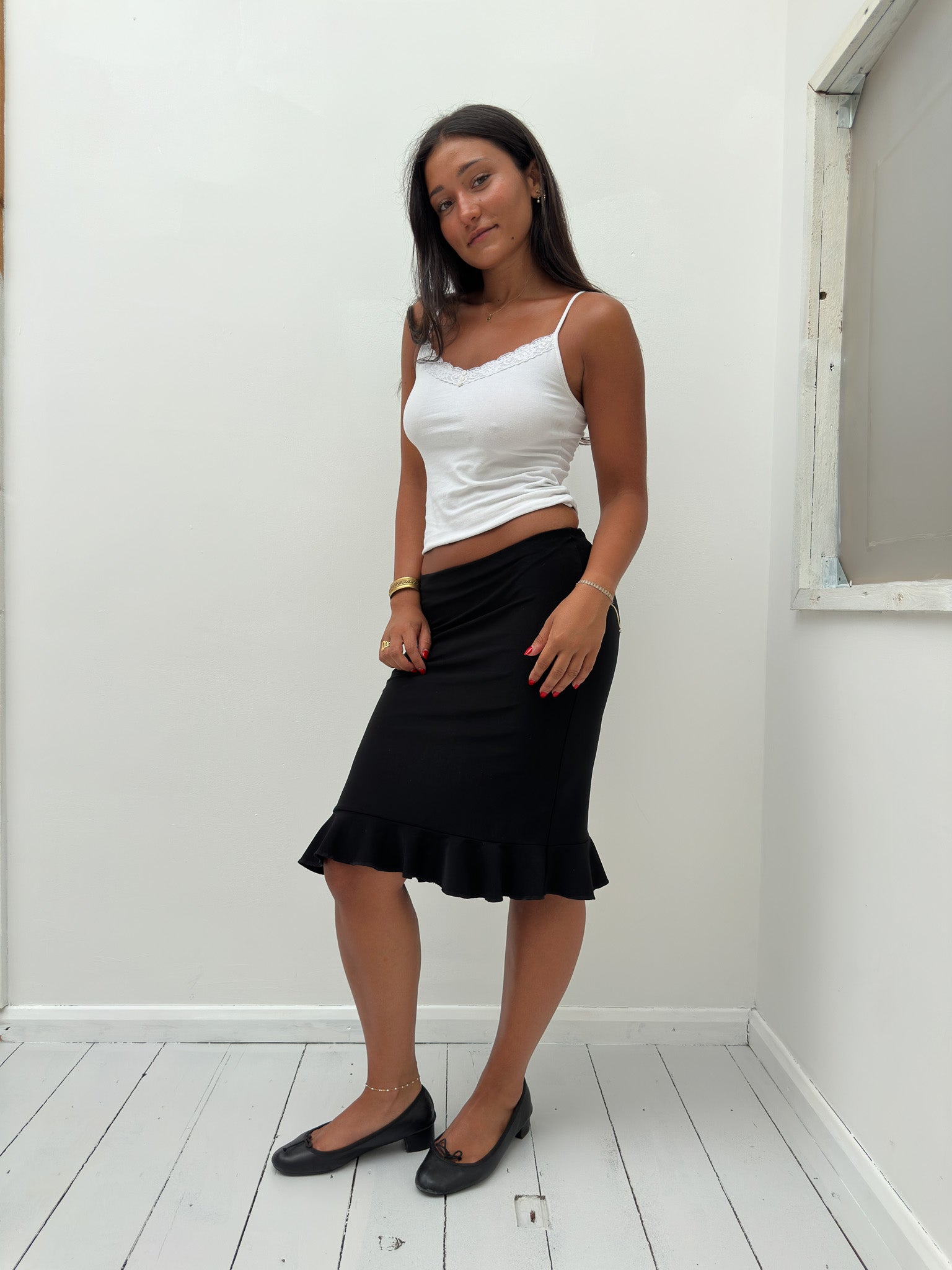 slinky midi skirt — size S