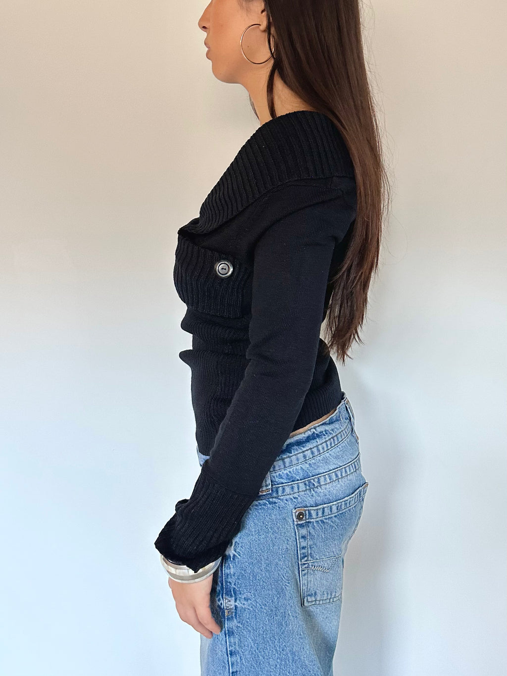 off shoulder knit — size s