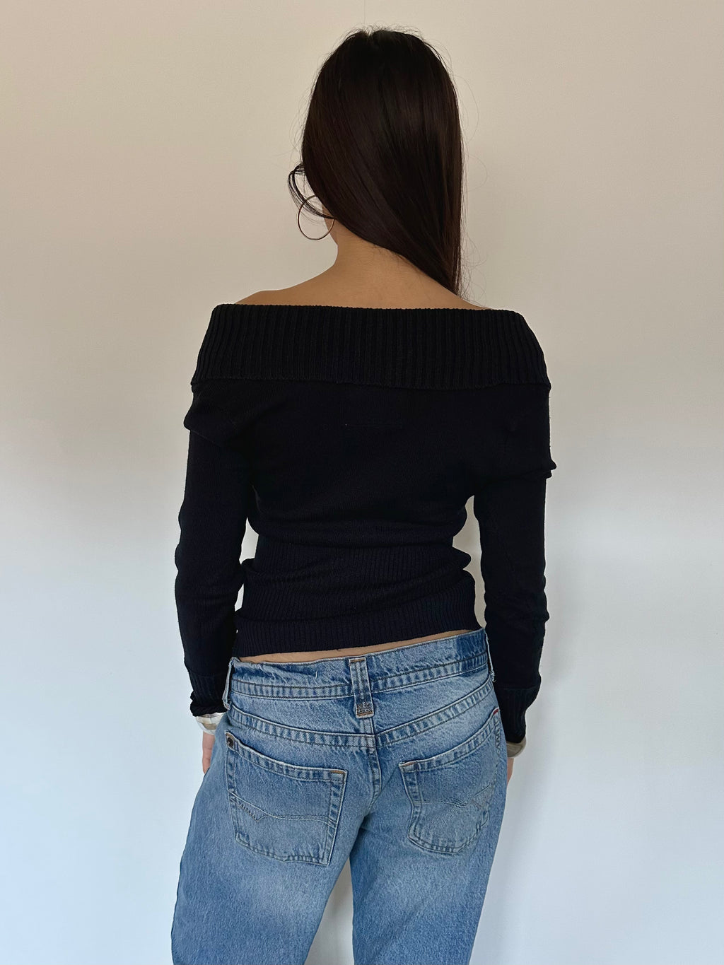 off shoulder knit — size s
