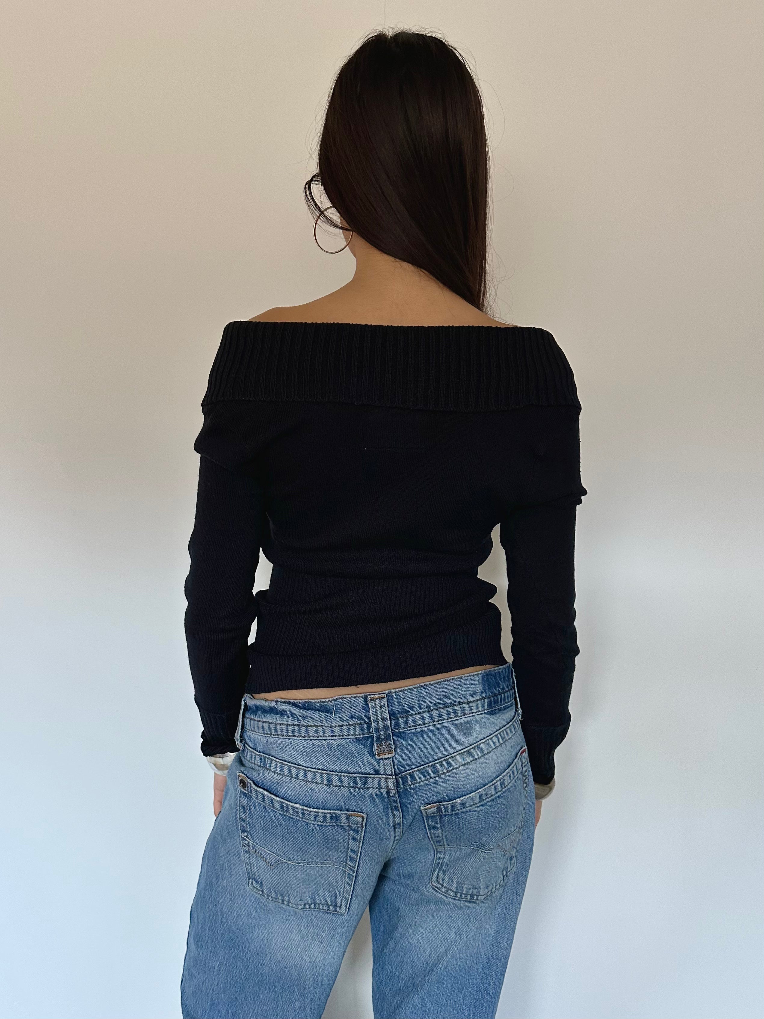 off shoulder knit — size s
