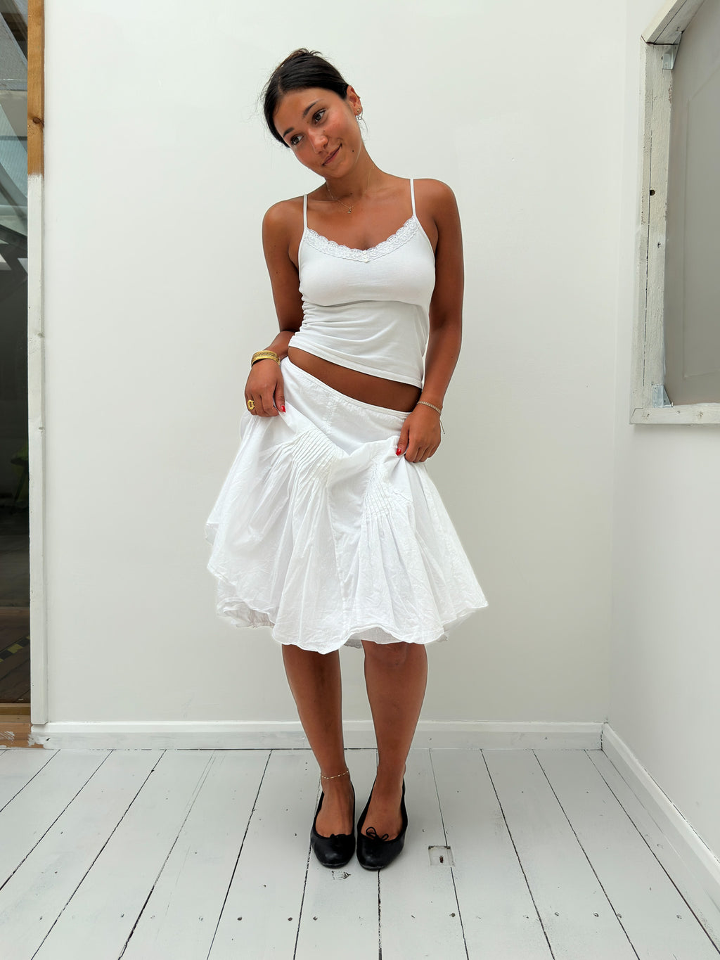 boho midi skirt — size S/M