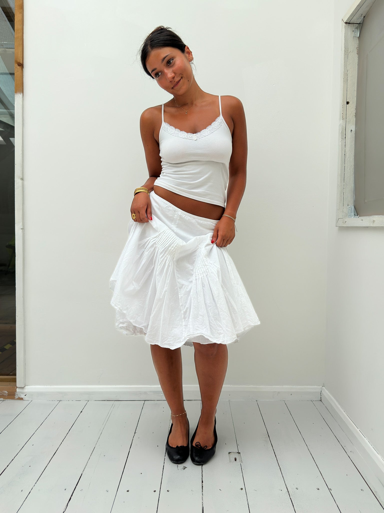 boho midi skirt — size S/M