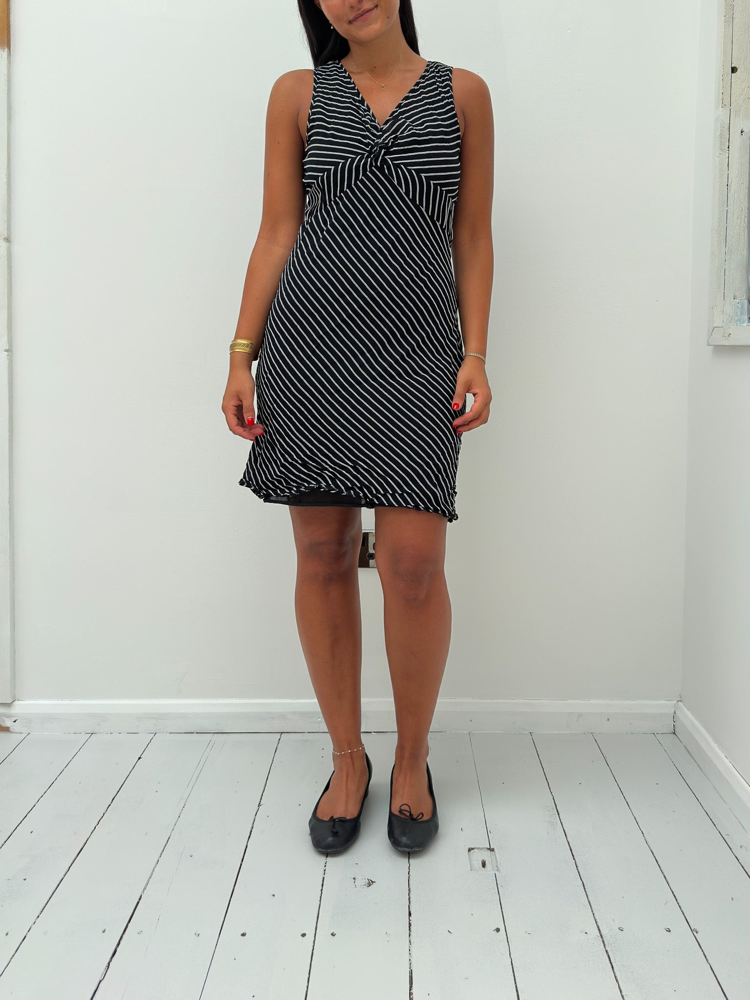 stripe midi dress — size XS