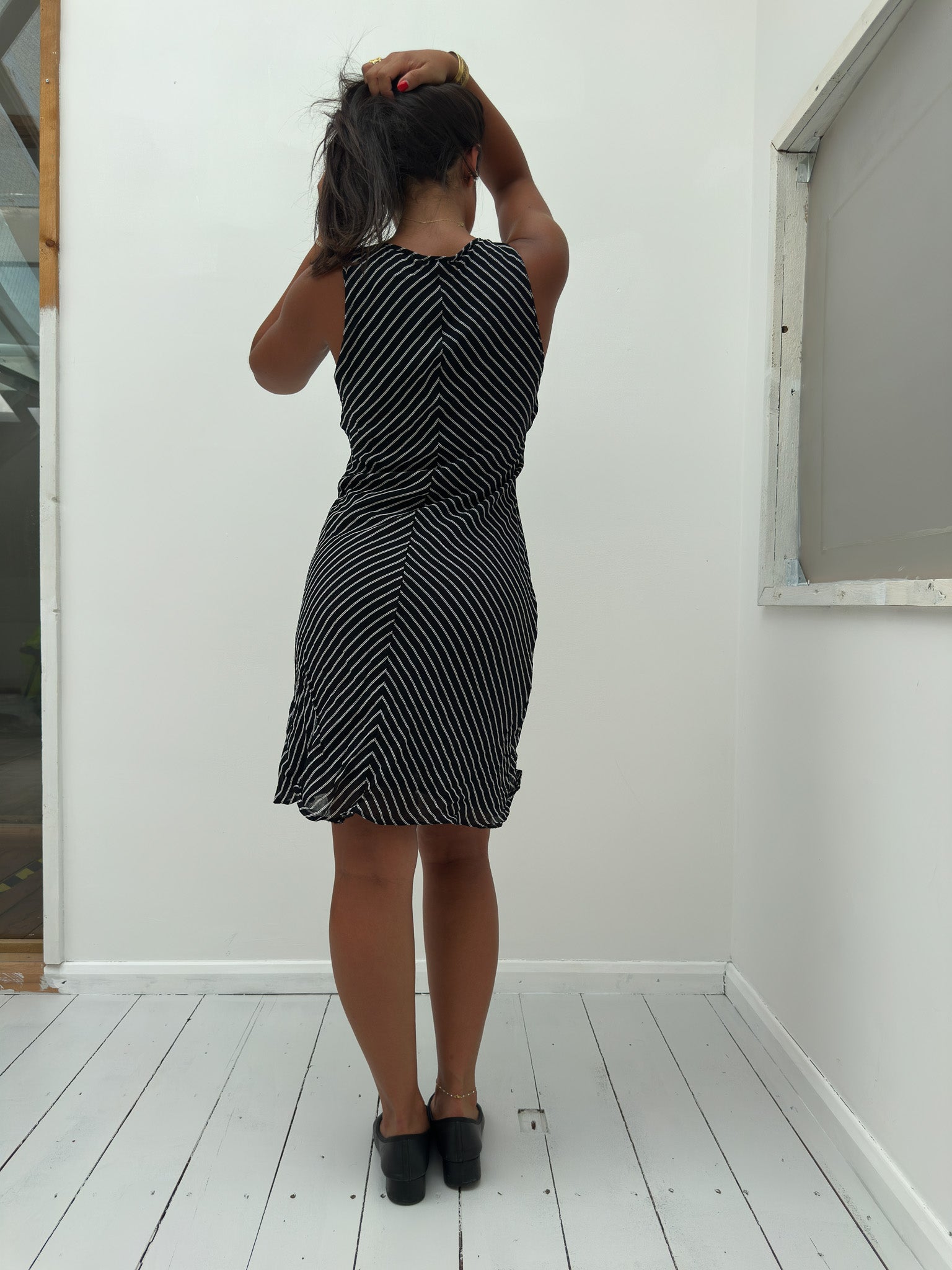 stripe midi dress — size XS