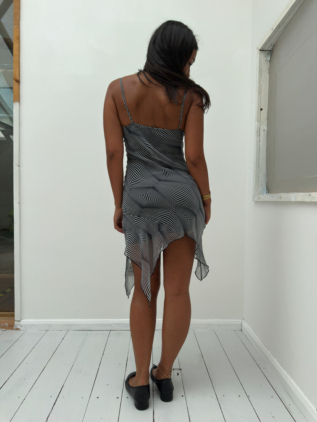 asymmetric midi dress — size XS/S