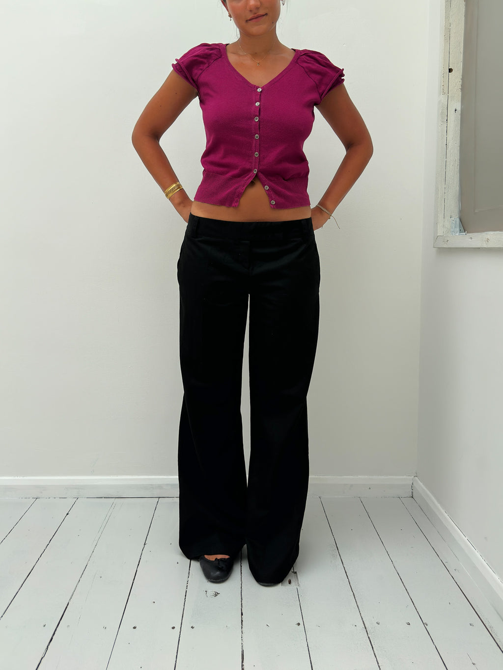 knit cardigan top — size S
