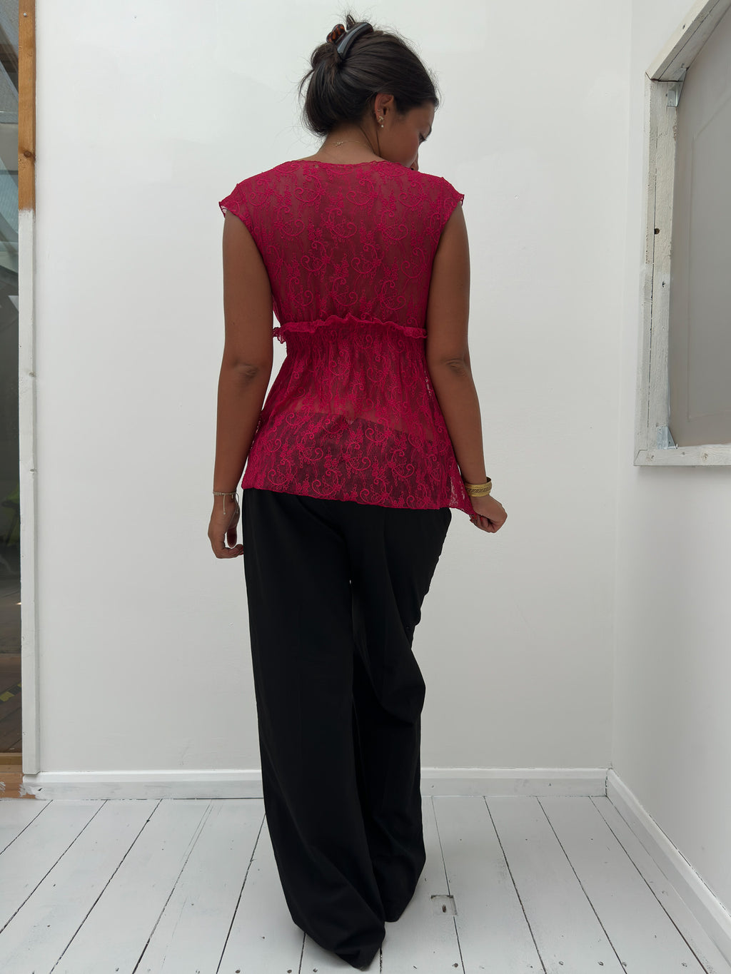 lace babydoll top — size S/M