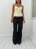 baby yellow corset top — size XS/S