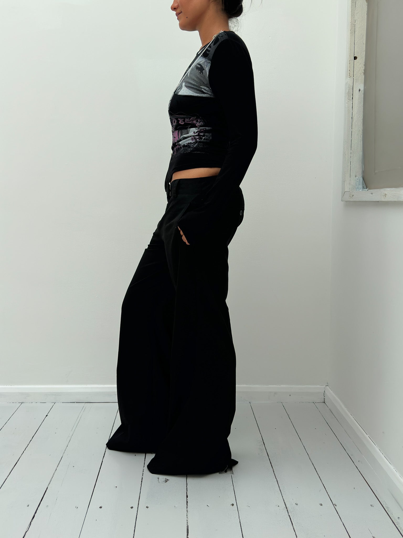 zip long sleeve top — size S