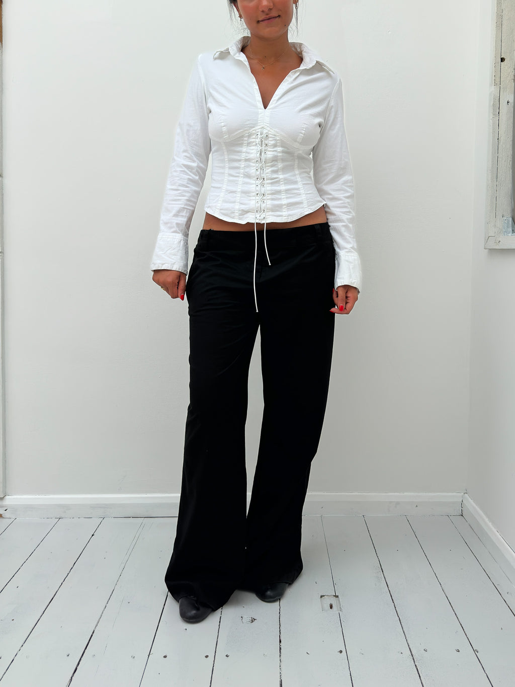 lace up shirt — size XS/S