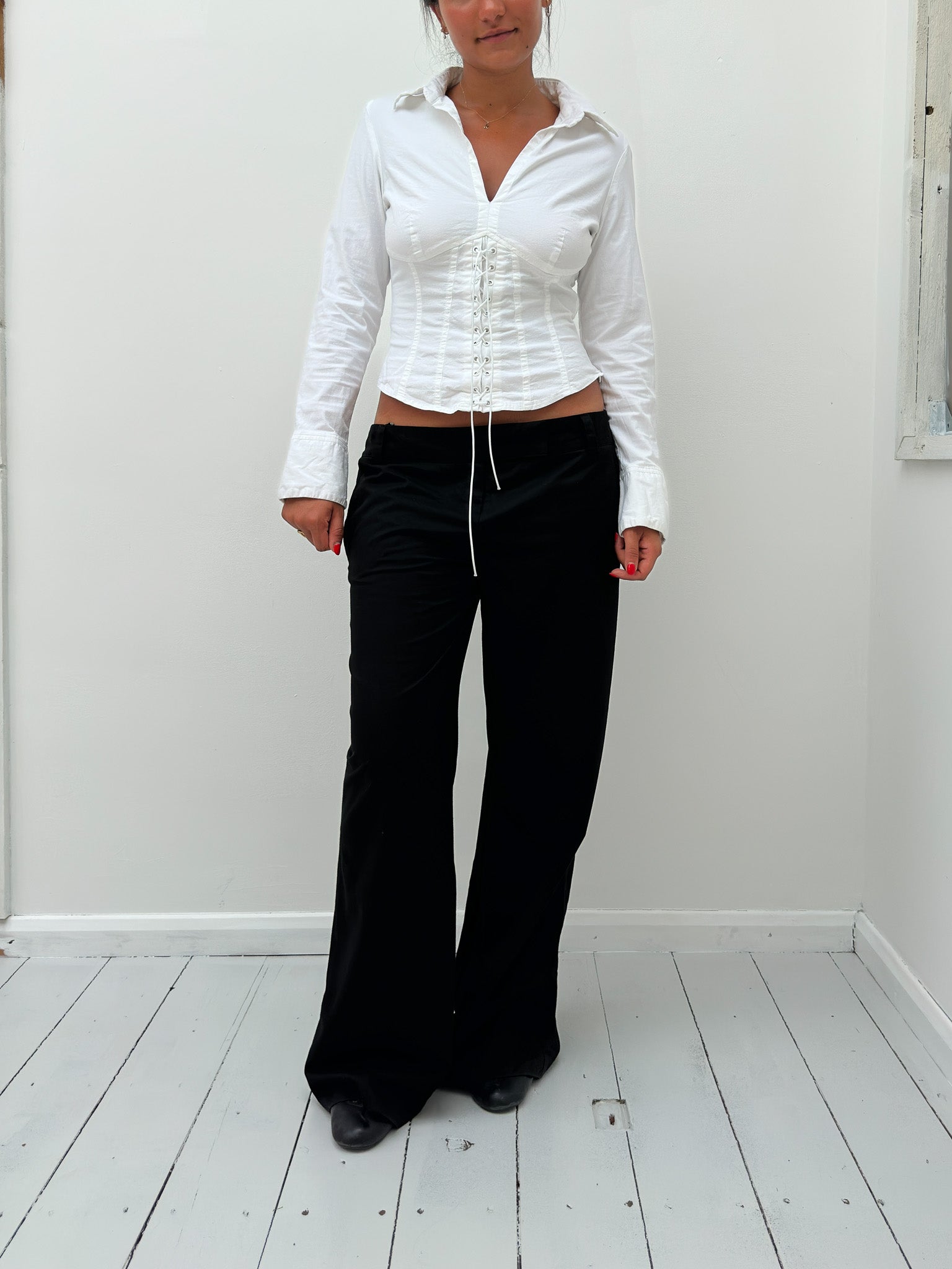 lace up shirt — size XS/S