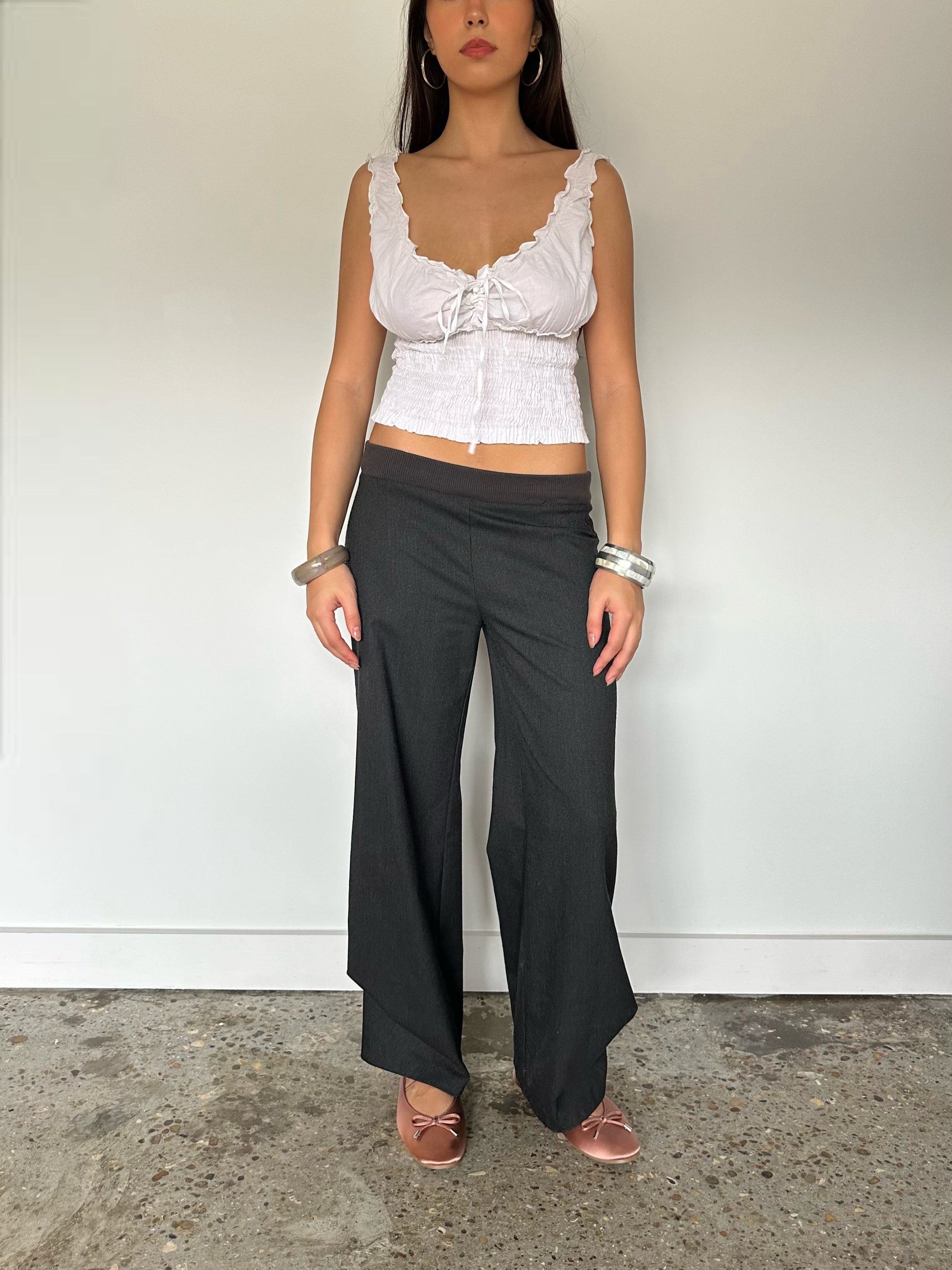 cop copine low rise trousers — size s/m