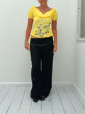 yellow frill tee — size S