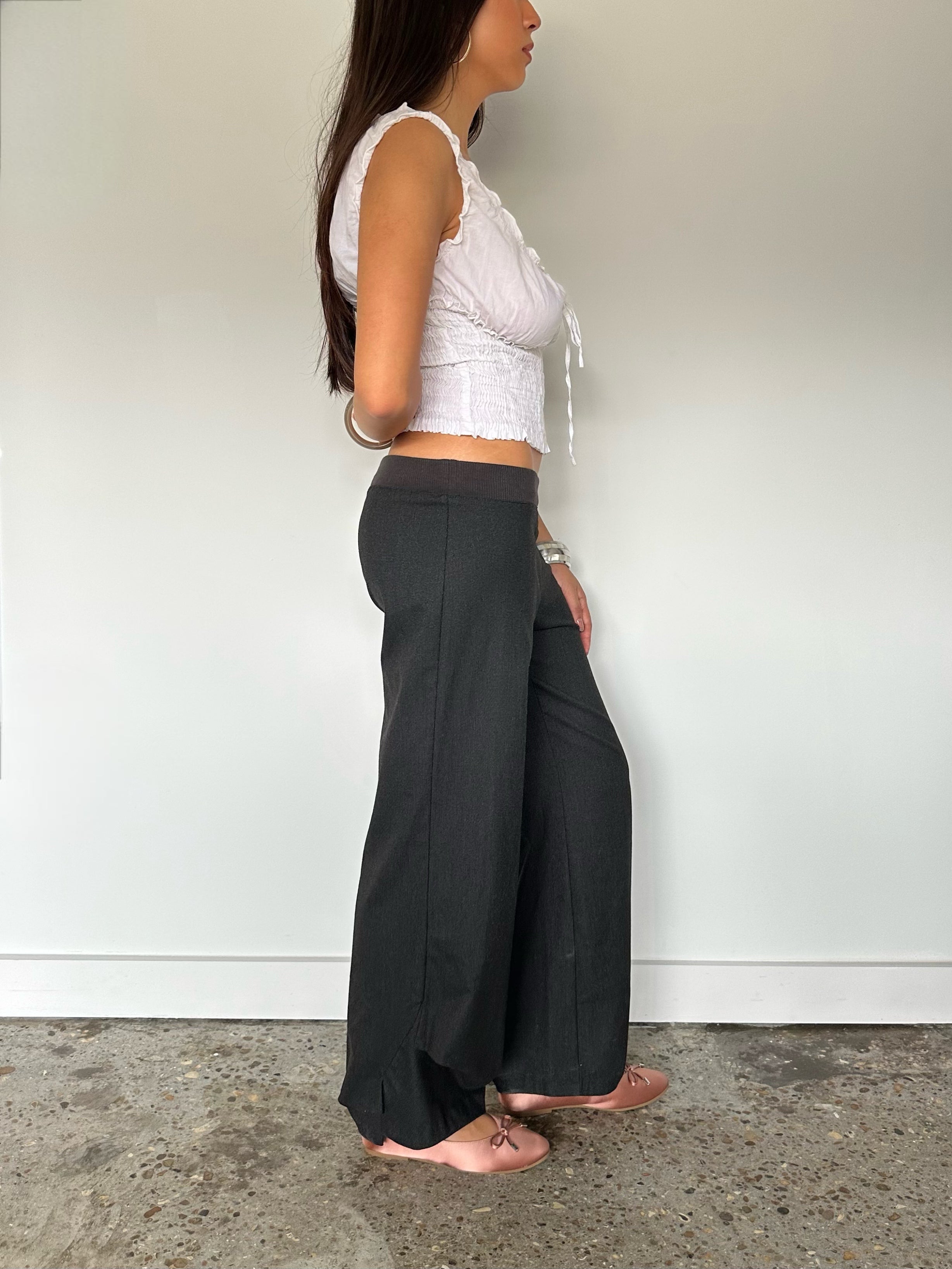 cop copine low rise trousers — size s/m