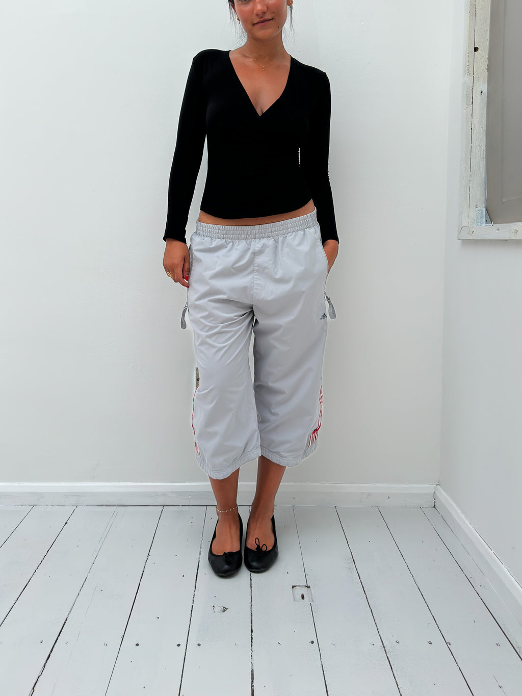 wrap long sleeve top — size XS/S