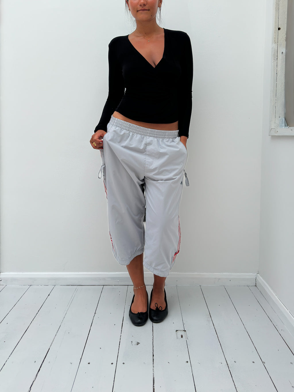 wrap long sleeve top — size XS/S