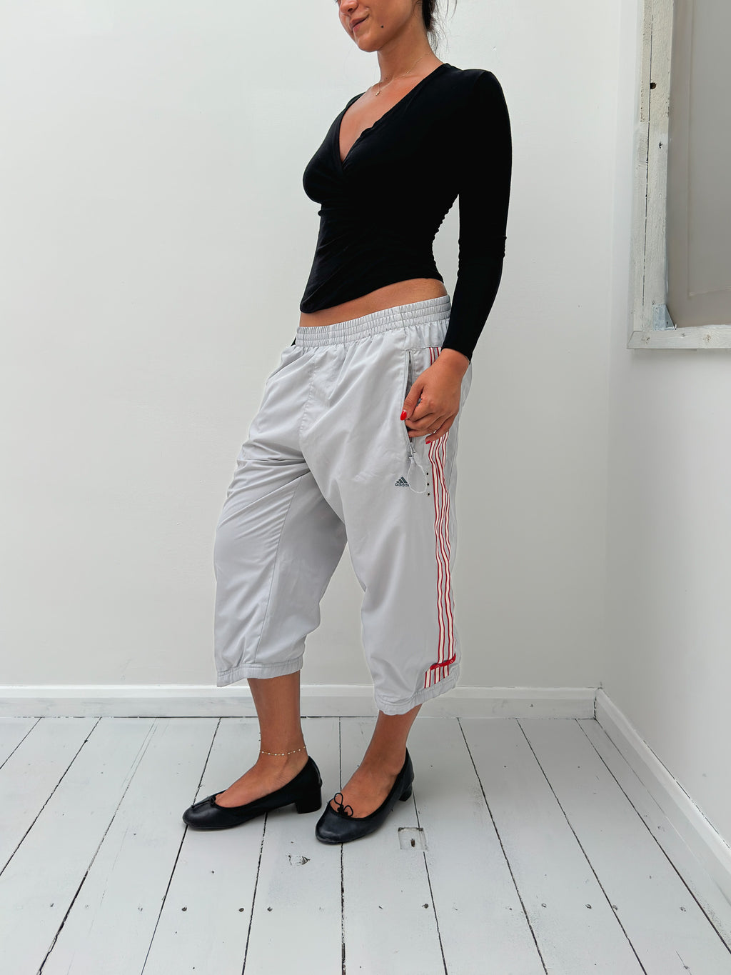 wrap long sleeve top — size XS/S