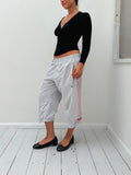 wrap long sleeve top — size XS/S