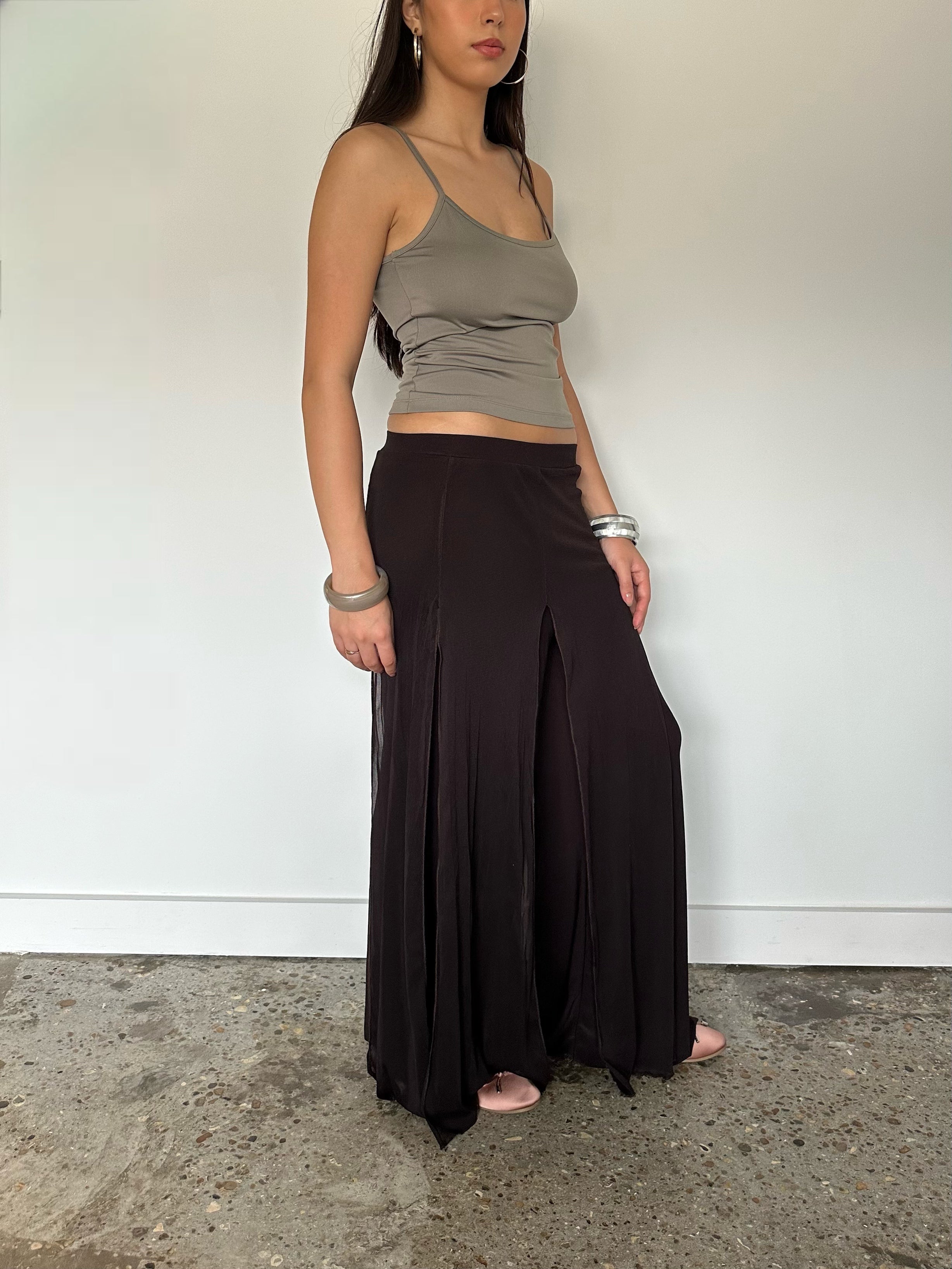 mesh overlay trousers — size s
