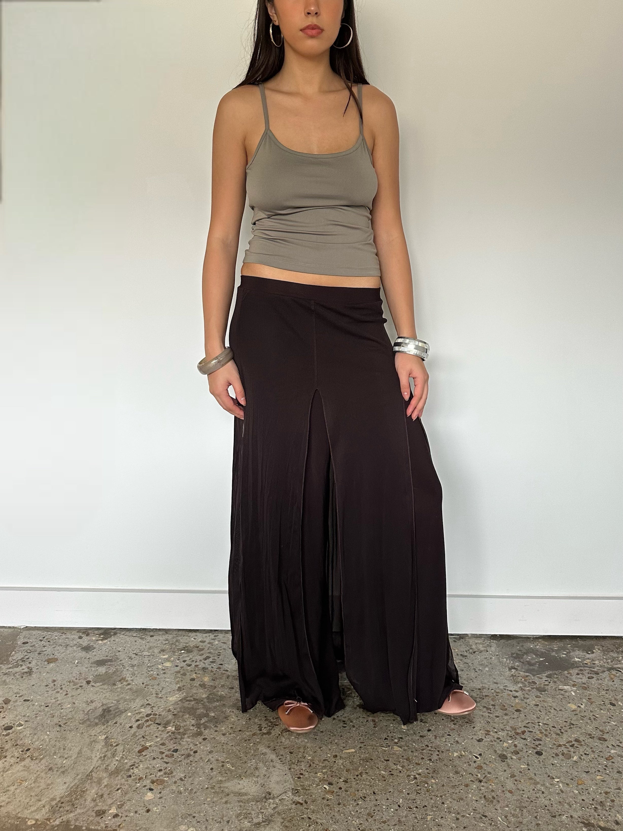 mesh overlay trousers — size s