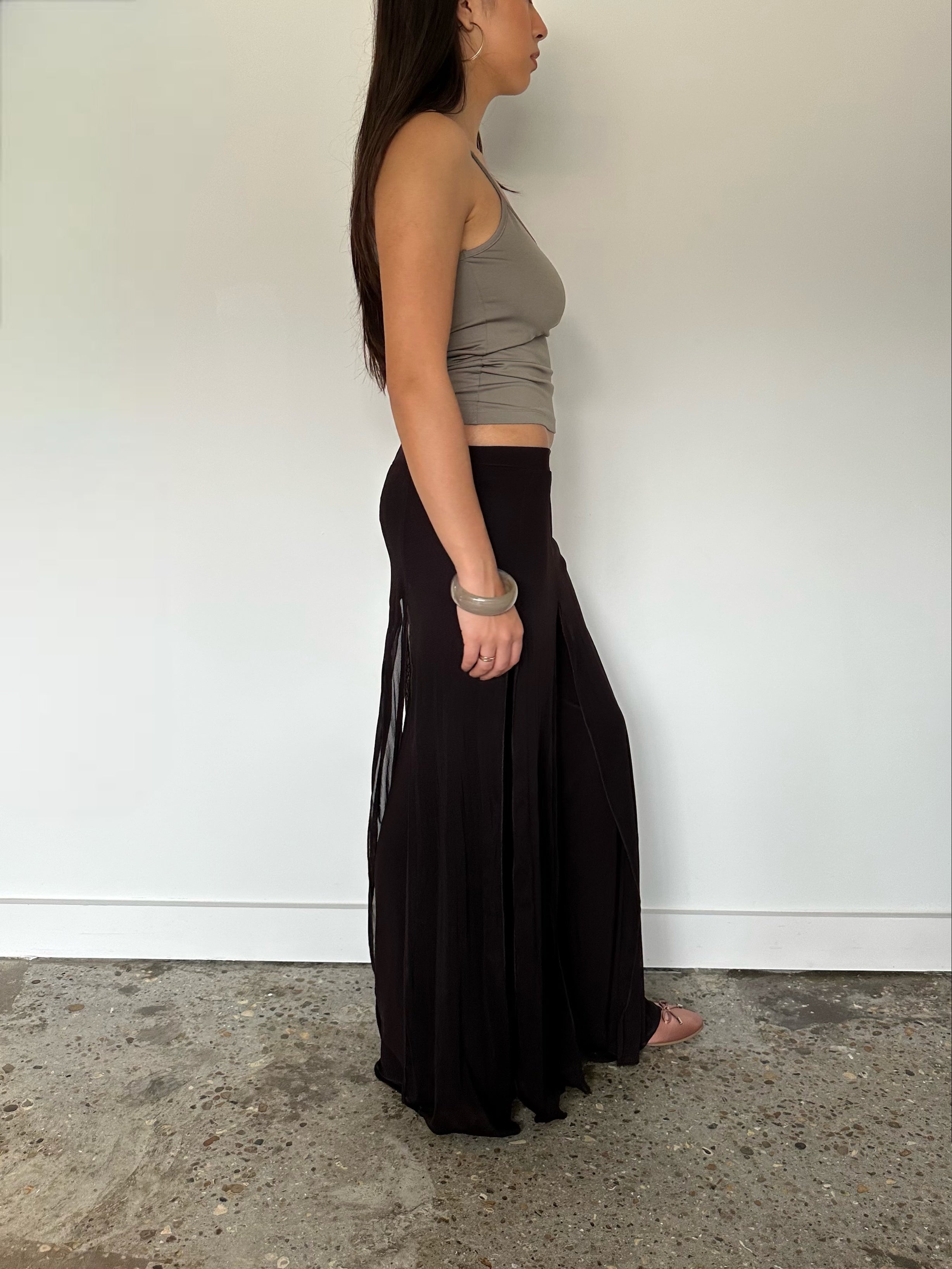 mesh overlay trousers — size s