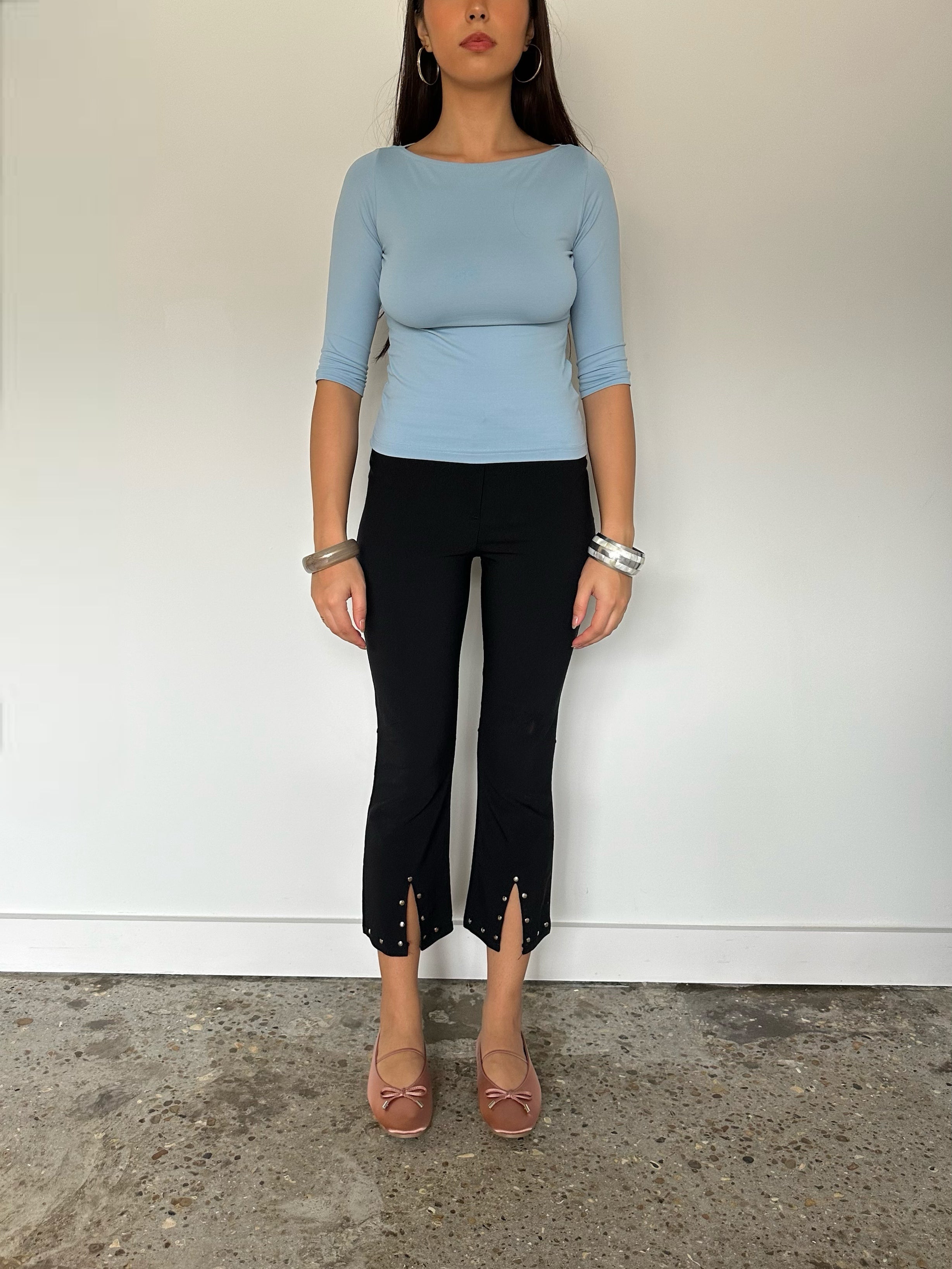 studded capris — size xs